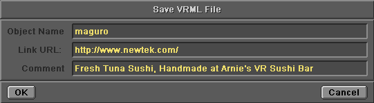 SaveVRML Control Panel image