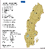 Prognoser & varningar, distrikt i landväderrapporten