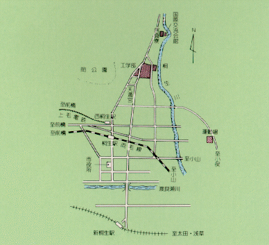 桐生地区地図